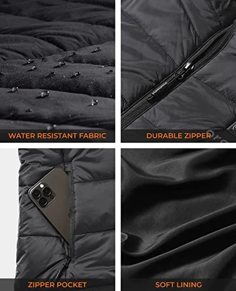 Unisex smart heated vest (including portable battery)