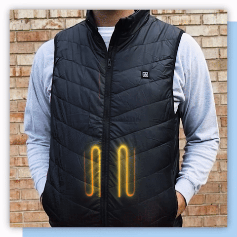 Unisex smart heated vest (including portable battery)