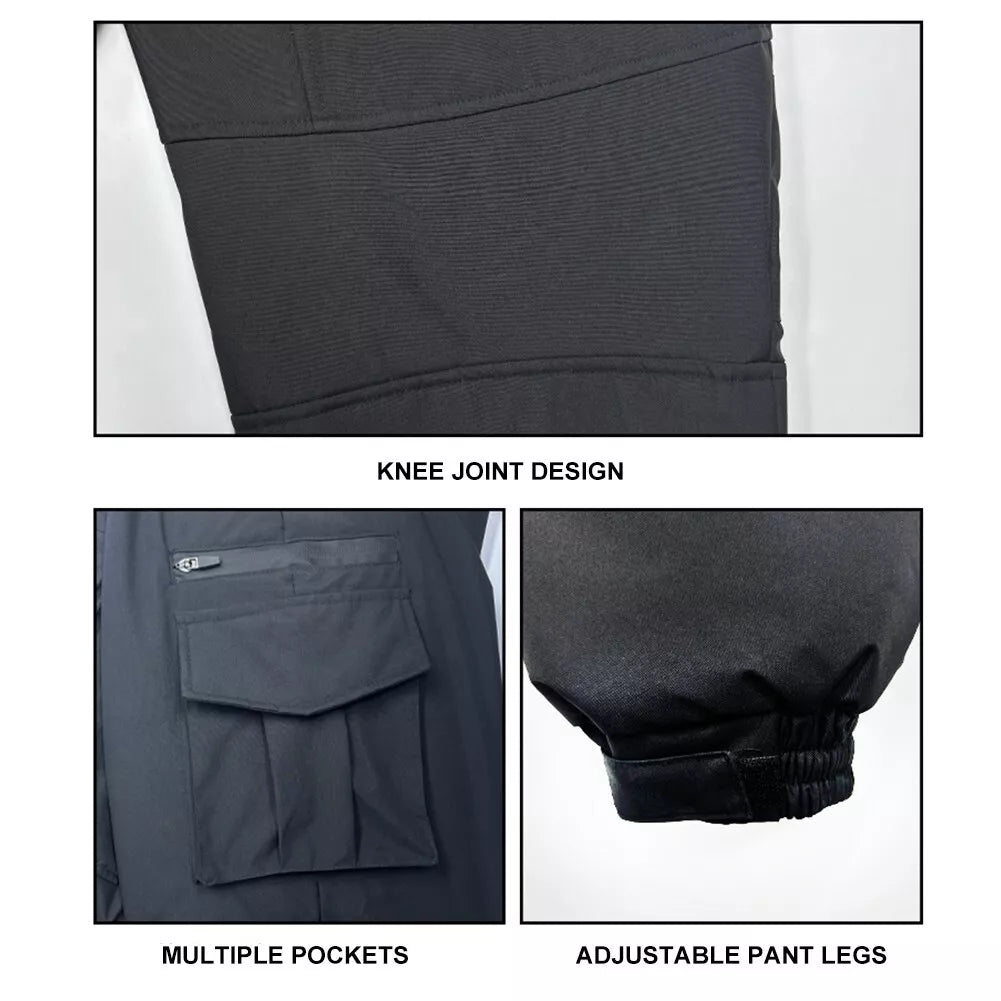 Men Women Electric USB Heated Pants Winter Warmer Trousers Multi-pocket Overalls