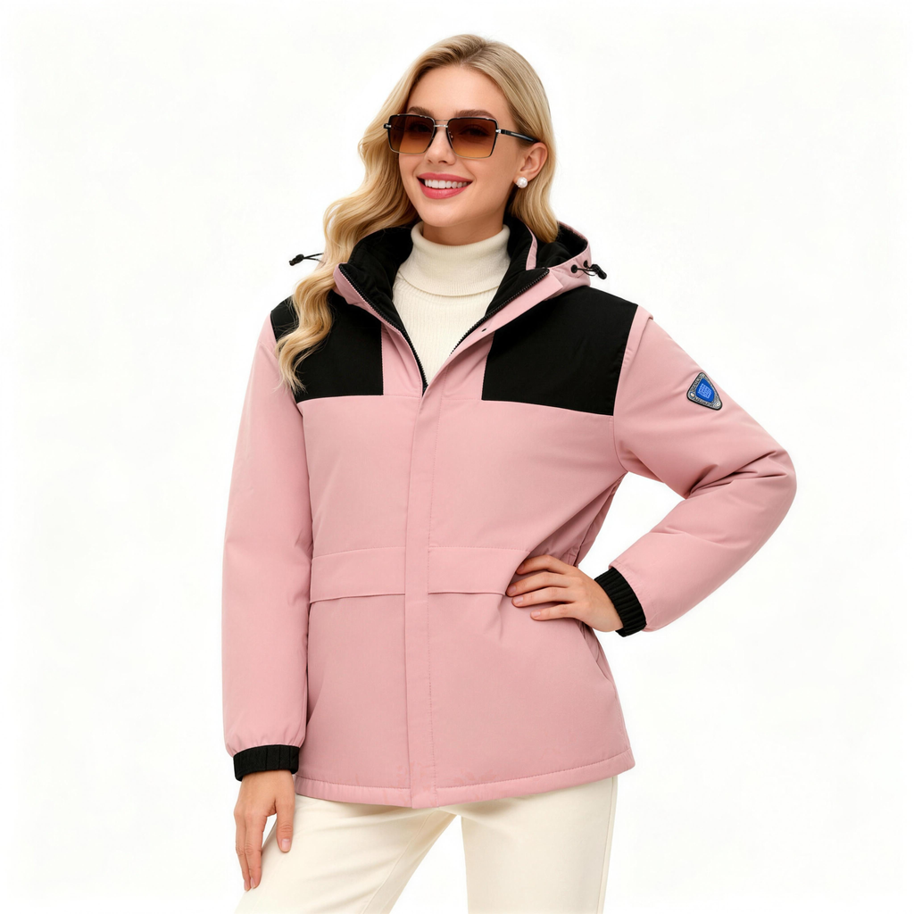 Women 2025 Cotton Heating Jacket for  Waterproof  Windproof and Velvet 360° All-Round Large Area Heating (With Battery)