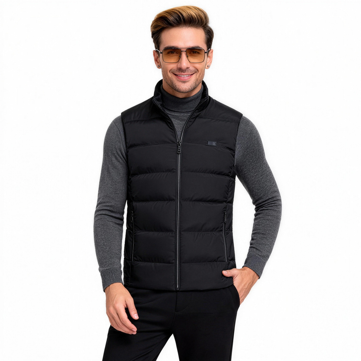 2025 Updated Version Two-touch 15Heat Zones LED Controller Heated Vest For Men & Women (With Battery Pack)